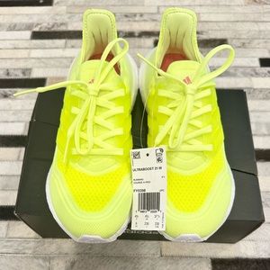 NWB! ADIDAS Ultraboost 21 Neon Green Running Shoes!